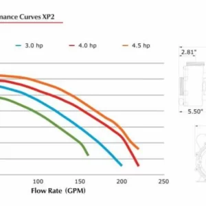 Alternative view of MÁY BƠM NƯỚC BỂ BƠI TỐC ĐỘ KÉP AQUAFLO GECKO 3HP - 230V