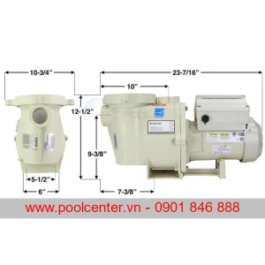 Alternative view of MÁY BƠM NƯỚC HỒ BƠI NHẬP KHẨU CHÍNH HÃNG WHISPERFLO 3HP 3PHA