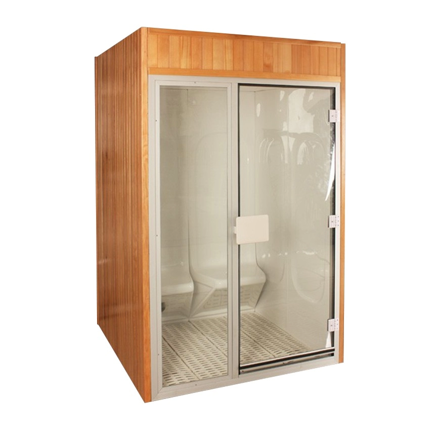 Phòng xông hơi ướt steam 1.3x1.2x2.15 mét ốp gỗ mặt ngoài Phòng xông hơi ướt steam 1.3x1.2x2.15 mét ốp gỗ mặt ngoài