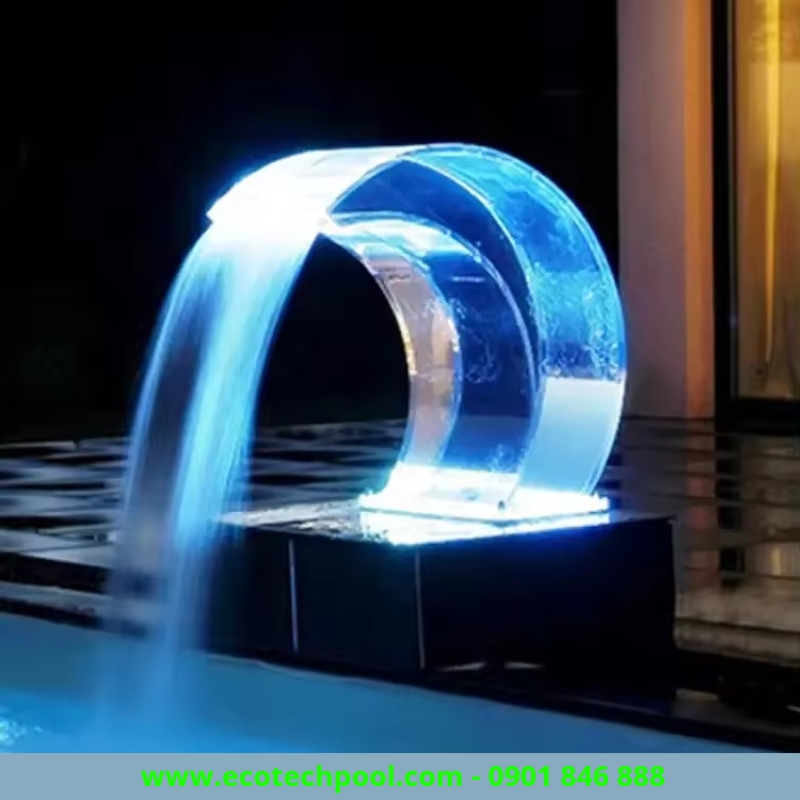 Thác nước trong suốt acrylic cho hồ bơi bể bơi thác nước acrylic trong suốt cho hồ bơi, màn nước acrylic trong suốt cho hồ bơi, thác nước bể bơi, thác nước hồ bơi, màn nước hồ bơi, màn nước bể bơi, phụ kiện hồ bơi, thiết bị hồ bơi, linh kiện hồ bơi, lắp đặt thác nước hồ bơi, lắp đặt màn nước hồ bơi