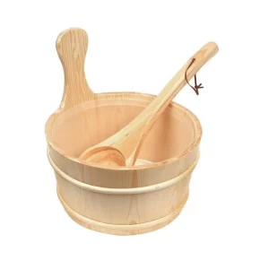 Xô gáo gỗ phòng xông hơi khô