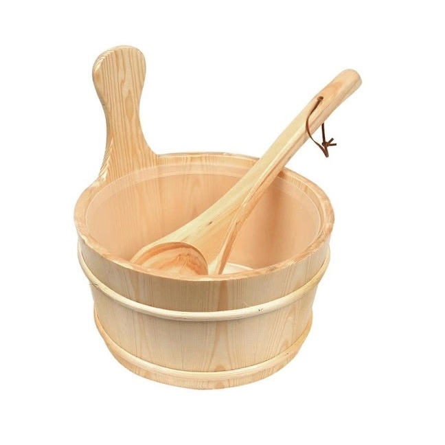 Xô gáo gỗ phòng xông hơi khô Xô gáo gỗ phòng xông hơi khô
