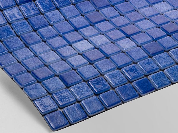 Gạch Mosaic Thủy Tinh Xanh Đậm PS-55 Hồ Bơi Reviglass