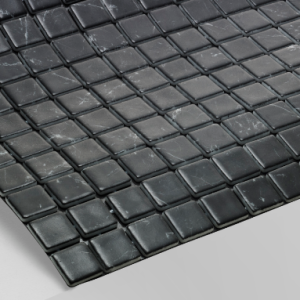 Gạch Mosaic Thủy Tinh Đen Cẩm Thạch Hồ Bơi Reviglass Karma Black Marble