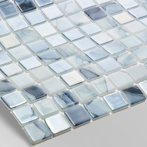 Gạch Mosaic Thủy Tinh Trắng Albatross Hồ Bơi Reviglass Lumak