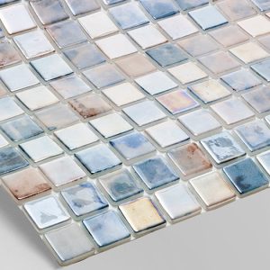 Gạch Mosaic Thủy Tinh Hồng Flamingo Hồ Bơi Reviglass Lumak