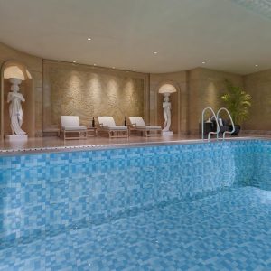Gạch Waterline hồ bơi chống rêu 10x20cm trắng ngà hồ bơi