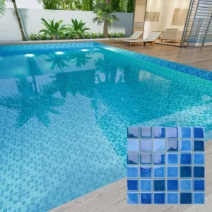 Đá Slate xám lát bờ hồ bơi 30x60cm hồ bơi