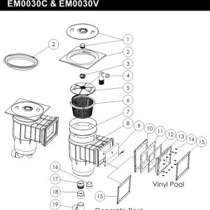 Máy Lọc Bề Mặt Emaux em0030 – Thiết Bị Vệ Sinh Hồ Bơi Chính Hãng