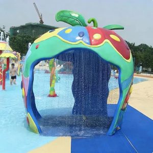 Nhà phun nước hình quả táo màu sắc nổi bật Sợi thủy tinh (FRP)