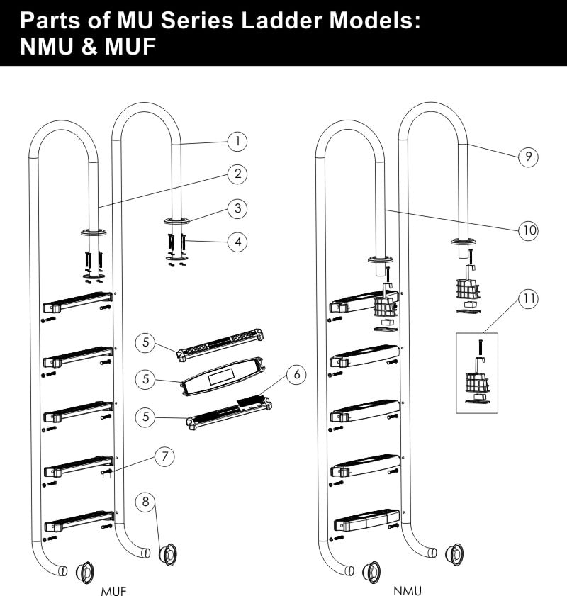 Thang Hồ Bơi Emaux Nmu - Thiết Kế Bền Bỉ, An Toàn Cao - Ảnh 4