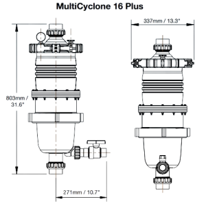 Thiết Bị Hồ Bơi Waterco MultiCyclone 16 Plus - Bộ Lọc Hiệu Suất Cao