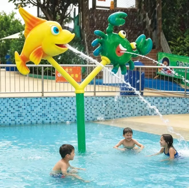 Thiết bị phun nước hình cá cua cho trẻ em Sợi thủy tinh (FRP) - hình 2