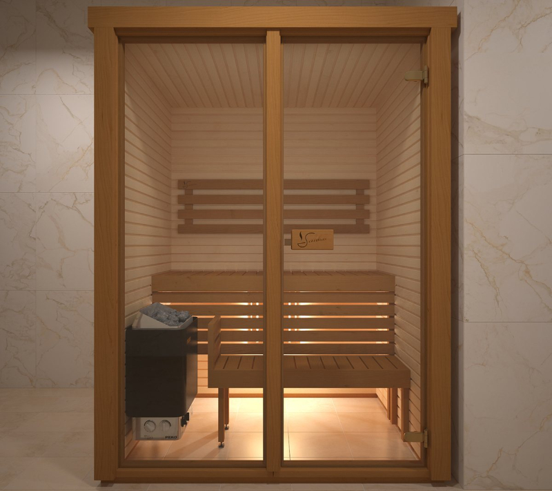 Cabin Xông Hơi Khô 2 Người Gỗ Hemlock – hình 3