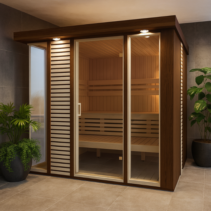 Cabin Xông Hơi Khô Leili Exclusive 3-4 Người Gỗ Thông – hình 3
