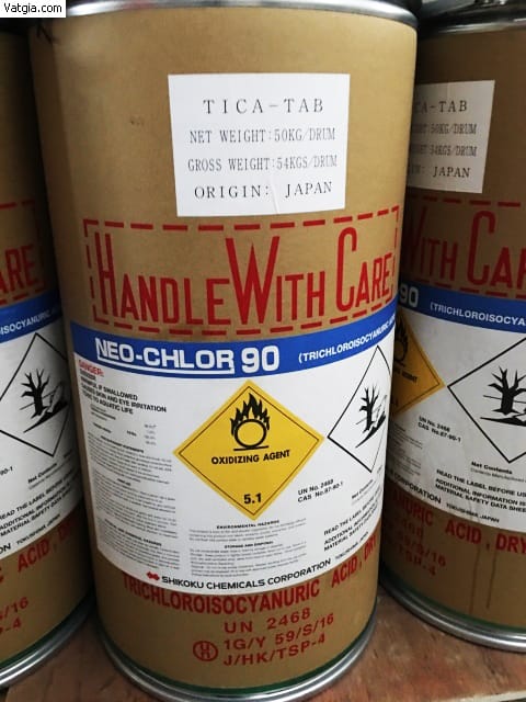 Chlorine Nhật TTCA 90% Viên 200g - Hóa chất hồ bơi Biotech Pool hiệu quả