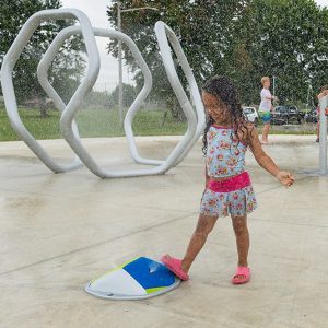 Đài Phun Nước Hình Học Composite Mini Cho Sân Chơi Nước Trẻ Em