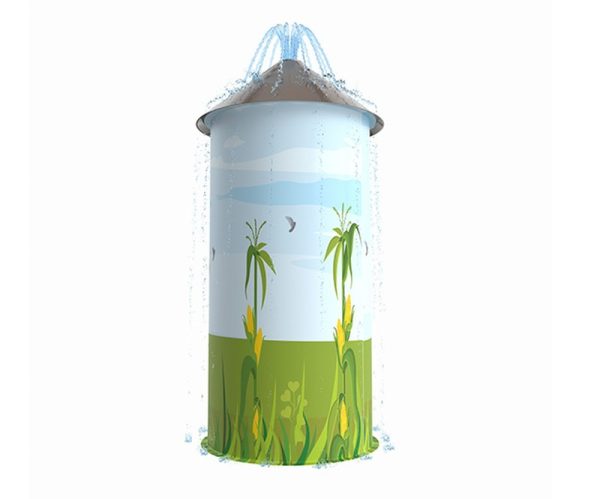 Đài Phun Nước Hình Tháp Nông Trại Composite Cho Sân Chơi Nước Trẻ Em