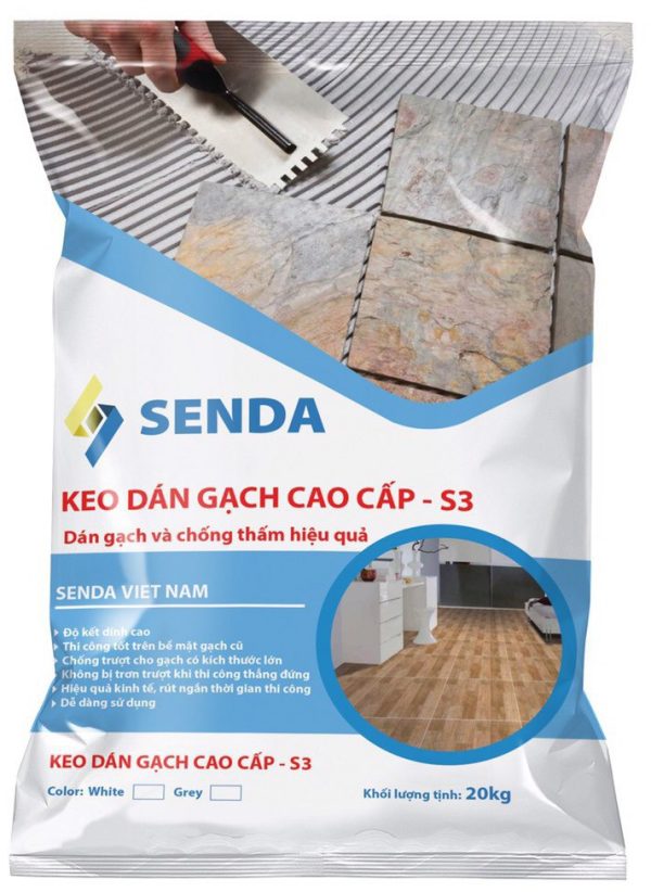 Keo Dán Gạch Senda S3 – Bám Dính Cao Cho Gạch Ốp Lát Nội Ngoại Thất