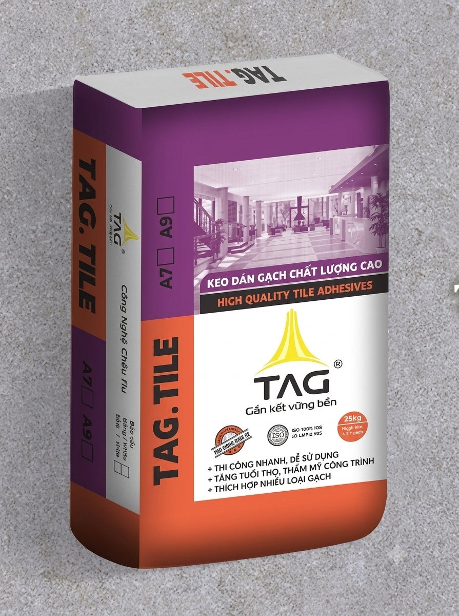 Keo Dán Gạch TAG Tile A7 20kg – Chuyên Hồ Bơi & Dán Chồng Lên Gạch Cũ
