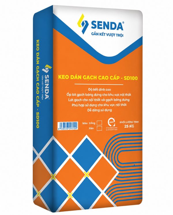 Keo Dán Gạch Senda SD100 25kg – Cao Cấp, Kết Dính Mạnh, Chống Ẩm