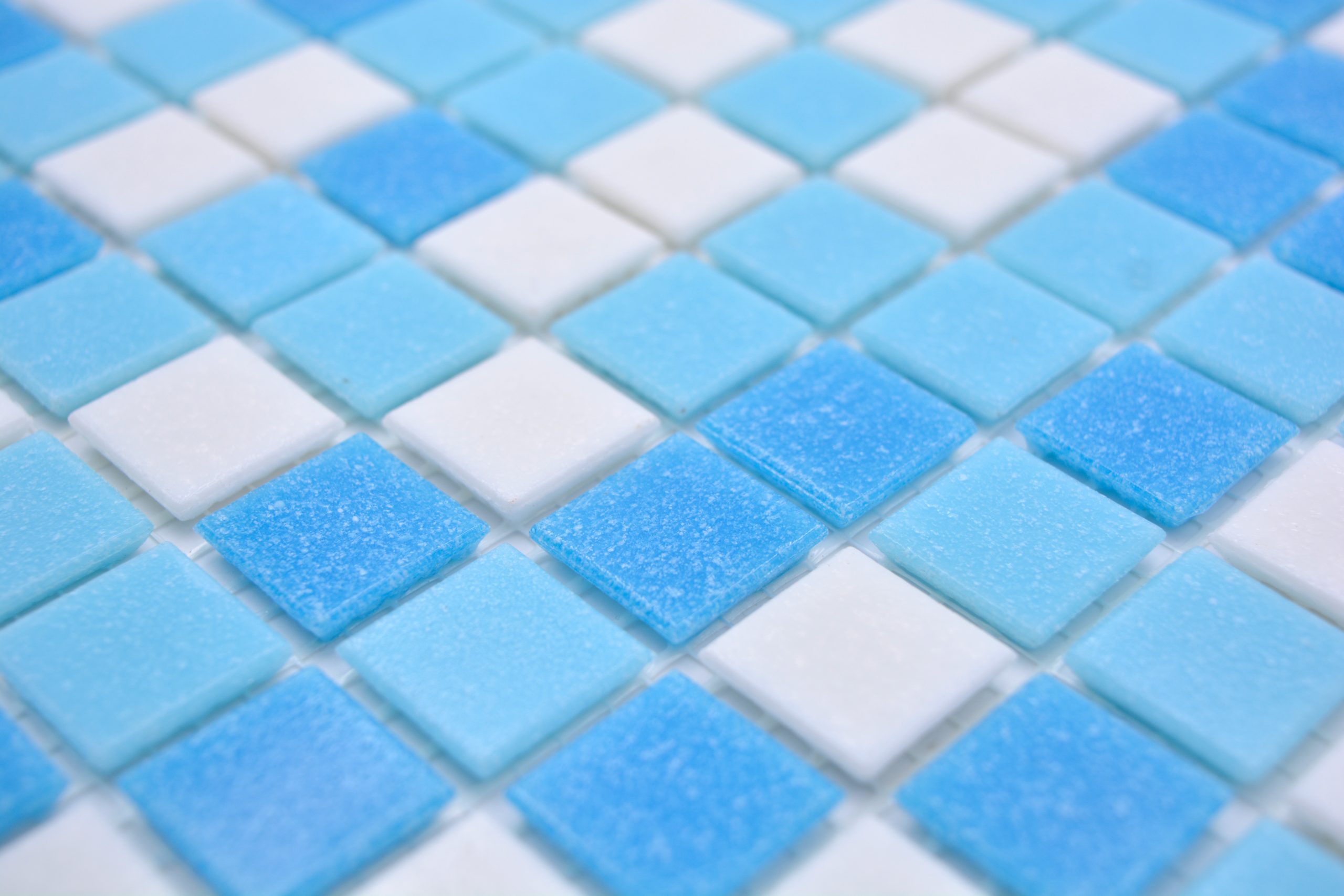 Gạch Mosaic Thủy Tinh Hồ Bơi Chuyển Sắc Xanh (Loang Màu) - Bộ 10 Vỉ - hình 1