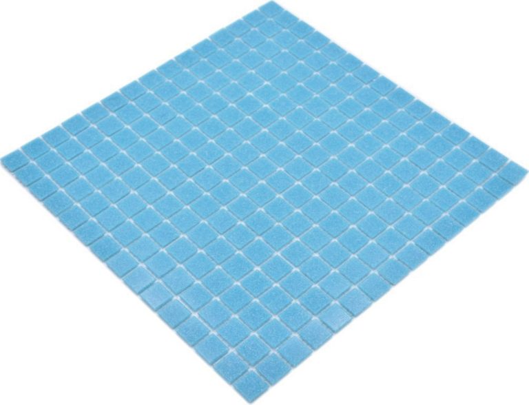 Gạch Mosaic Thủy Tinh Hồ Bơi Xanh Aqua Xanh Dương