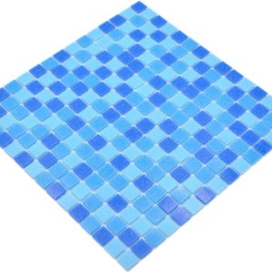Gạch Mosaic Thủy Tinh Hồ Bơi Xanh Băng Xanh Dương