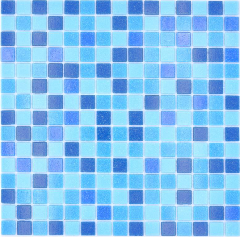 Gạch Mosaic Thủy Tinh Hồ Bơi Xanh Băng Xanh Dương - Bộ 10 Vỉ - hình 2