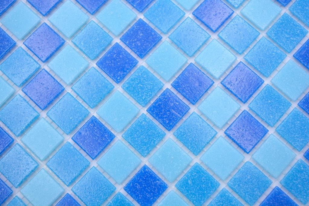 Gạch Mosaic Thủy Tinh Hồ Bơi Xanh Băng Xanh Dương - Bộ 10 Vỉ - hình 3