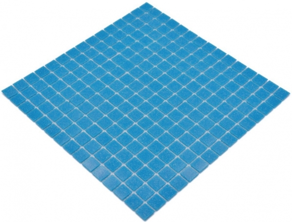 Gạch Mosaic Thủy Tinh Hồ Bơi Xanh Da Trời Nhạt Xanh Dương