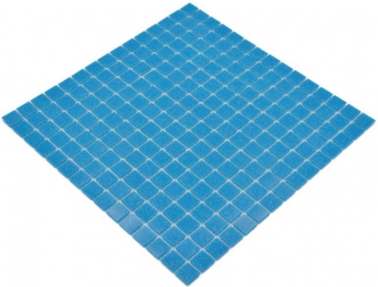 Gạch Mosaic Thủy Tinh Hồ Bơi Xanh Da Trời Nhạt Xanh Dương – Khổ Lớn 720 Vỉ (72m²)