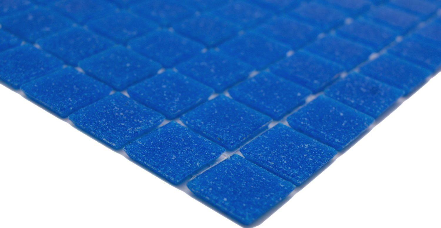 Gạch Mosaic Thủy Tinh Hồ Bơi Xanh Dương Đậm Xanh Dương Bóng - Bộ 10 Vỉ - hình 2