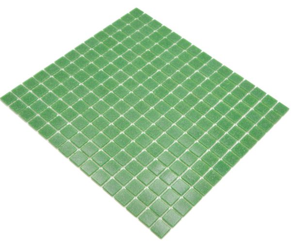 Gạch Mosaic Thủy Tinh Hồ Bơi Xanh Lá Đốm