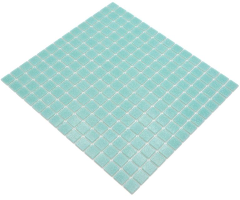 Gạch Mosaic Thủy Tinh Hồ Bơi Xanh Lá Nhạt Xanh Lá Đốm