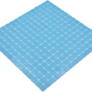 Gạch Mosaic Thủy Tinh Hồ Bơi Xanh Ngọc Xanh Dương Bóng – Bộ 10 Vỉ