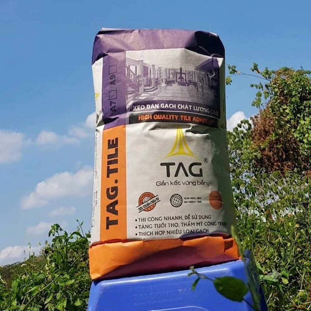 Keo Dán Gạch TAG Tile A7 20kg – Chuyên Hồ Bơi & Dán Chồng Lên Gạch Cũ