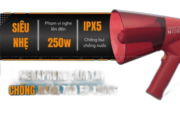 Megaphone cầm tay chống nước TOA ER-1206W không dây
