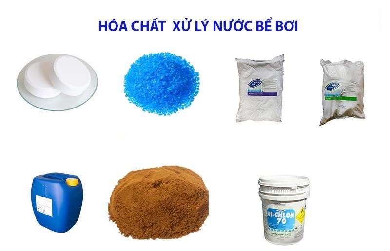 Hóa chất hồ bơi phổ biến