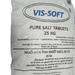 Muối Viên Vissoft NaCl 99,9% Dạng Hạt – Muối Hồ Bơi Cao Cấp