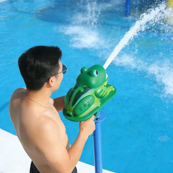 Súng phun nước hình ếch composite cho sân chơi nước trẻ em