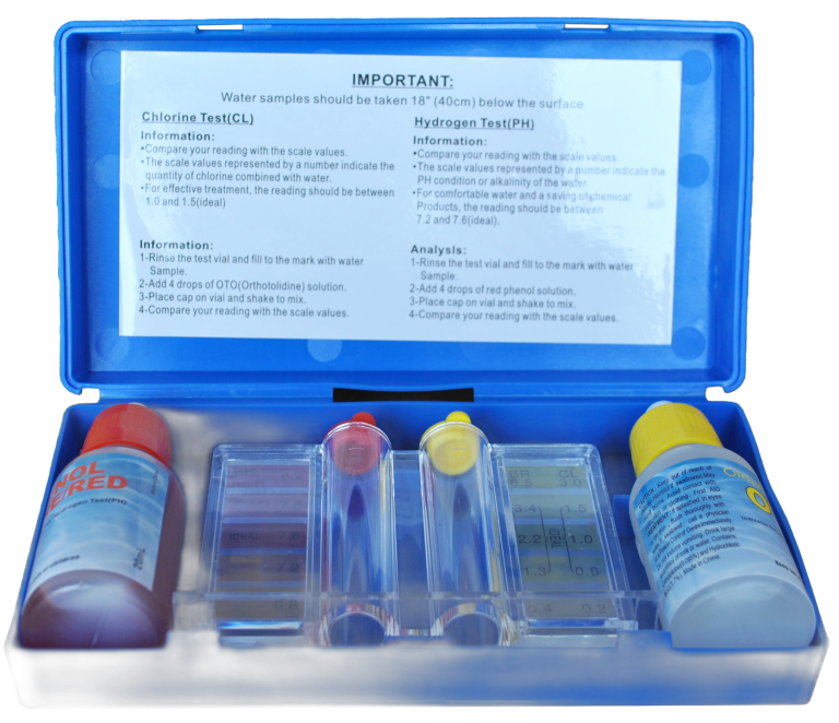 Thiết Bị Hồ Bơi Minderwater Basic Ph Cl Test Kit – Bộ Test Đo pH Và Clo Chính Xác